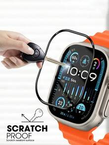 5件/包 防爆全覆盖曲面复合膜 碳纤维纹理 黑边 适用于Apple Watch 38/40/42/41/45/49mm 送给返校学生的礼物