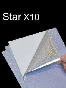 10張a4尺寸(8.26"x11.7")可列印的耐水貼紙,黏合紙墨水迅速幹燥,適用於噴墨/雷射印表機 - 彩色 - 查看 5