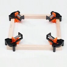 1入組角夾具，木匠直角夾具，90°固定裝置，相框夾具，畫框夾具，家用工具，木匠快速夾具 - 橘色 - 查看 5