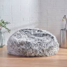 5 Ft Long Bean Bag Chair Silver Grey - Grey - View 4