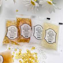 3-Color (Golden)Wax Seal Stamp Wax Granules, Transparent Wax Pellets,Wax Beads,Wax Seal Beads, Envelope/Hand Account/Invitation Card - White - View 4