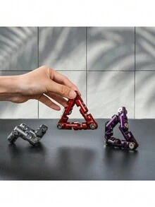 New Alloy Infinity Flip Massage Hand Chain Fingertip Decompression Toy - Silver - View 9