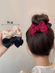 1 Miếng Cô gái Thanh lịch Nút bướm Móng vuốt tóc Kẹp Đối với Chất vải Bowknot Dây buộc tóc Đối với Tóc đuôi gà Với Ánh ngọc trai Đồ trang trí - Rượu sâm banh - Xem 6