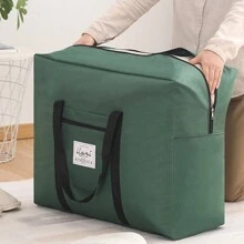 大容量牛津布衣物收納袋,輕盈便攜拉鍊手提包,棉被整理包 - 綠色 - 查看 5