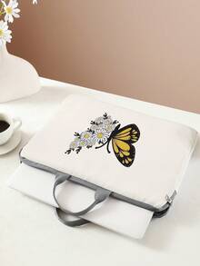 Hand Painted Simple Butterfly Pattern Printed Laptop Bag Classroom Laptop Bags Classroom Bags Teacher Storage Bags Classroom Organizer Bags Back To School For School For Tablet Back To School Supplies Laptop Cover Laptop Sleeve Laptop Bags & Cases School Essentials - Multicolor - View 4