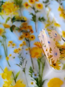 1包/40張寵物貼紙，復古蝴蝶、花朵、植物裝飾素材，返校季學校用品 - 彩色 - 查看 5