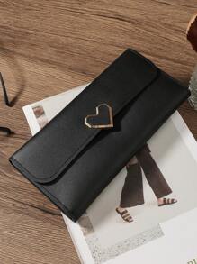 折叠式女士时尚现代商务超薄便携多功能大容量信用卡拉链身份证现金存储商务休闲完美学校大学工作商务通勤教师节返校假期办公室生日情人节礼物女士女性白领大学生包学校用品宿舍和返校情人节女士钱包钱包长钱包 - 黑色 - 查看 4