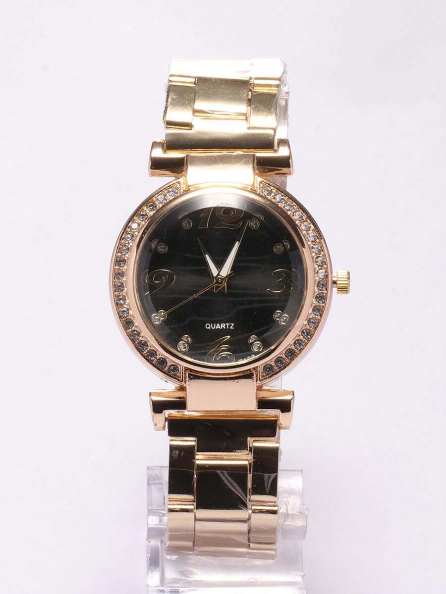 Women's Quartz Watches - 金色和黑色 - 查看 1