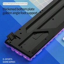 Yindiao有線照明usb鍵盤,適用於台式電腦和筆記本電腦遊戲設備 - 藍白色 - 查看 4