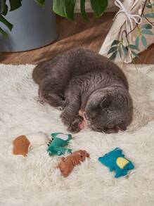 1pc Pet Plush Toy New Style Cat Doll Plush Toy, Interactive Cat Toy, Chew And Scratch Resistant Dog Toy
