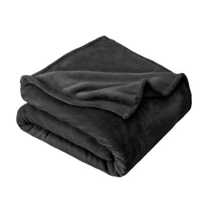 Solid Color Simple Style Plush Multi-Functional Blanket