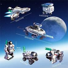 Probrixx兒童stem項目,適用於8-12歲的兒童,太陽能機器人玩具6合1科學套裝diy教育建模太空玩具,適合7-13歲的男孩女孩青少年的聖誕生日禮物 - 白色 - 查看 2