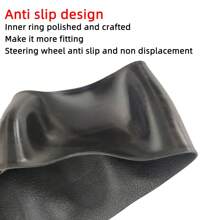 汽車夏季通用矽膠方向盤套彈性手套套紋理柔軟多功能diy配件,多種顏色自動裝飾 - 粉色 - 查看 6