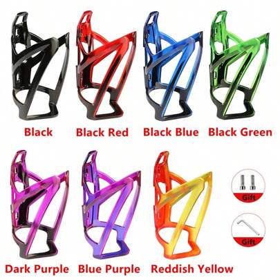 1 Set Durable & Lightweight Bicycle Water Bottle Cage, Comes With Mounting Screws & Tools - Fits Most Standard Bottles - Easy & Secure Installation - Perfect For Cycling Enthusiasts. Vibrant Colors Perfectly Match Bike Frame, A Very Practical Bicycle Accessory.
