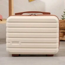 1pc Portable Cosmetic Bag, Travel Toiletry Bag With Handle, Multifunctional Cosmetic Bag 12 Inch Portable Comestic Box, Small Makeup Storage Pouch, Travel Comestic Suitcase & Accessories Cosmetic Handbag, Lightweight Versatile Carry On Travel Luggage Bag, Suitcase Bag Bag For School School Accessories School Stuff