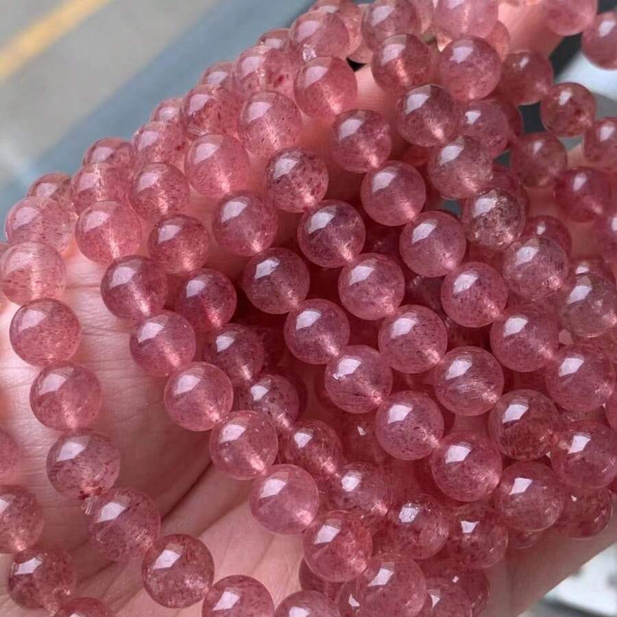 Strawberry Quartz Bracelet - Multicolor - View 1