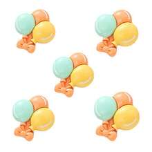 5入組迷你光澤樹脂氣球,適用於手機殼、水杯、小禮盒、膠水等手工製作diy材料