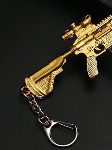1 件 Y2k 游戏合金模型枪钥匙扣吊坠礼品玩具周边，最便宜的商品，情人节礼物，周一礼物，父亲礼物，教师礼物，女士礼物，趣味礼物，姐妹礼物，闺蜜礼物，汽车配件，包饰，可爱哥特包饰，带身份证夹的挂绳，汽车配件，包饰 - 金色 - 查看 2