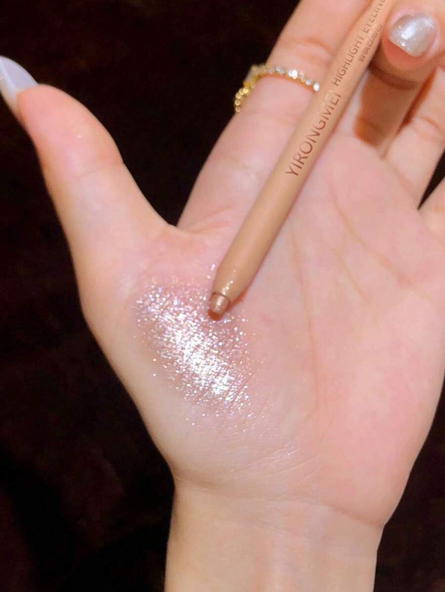 Glitter Highlighter Pen, 1Pc Long Lasting Glossy Glitter Pearlescent