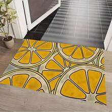1pc Kitchen Mat Floor Pad Anti-Oil, Waterproof, Non-Slip, Easy-To-Clean, Absorbent, Ideal For Entrance Door, Bathroom, Household Use - Orange - View 4