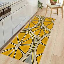 1pc Kitchen Mat Floor Pad Anti-Oil, Waterproof, Non-Slip, Easy-To-Clean, Absorbent, Ideal For Entrance Door, Bathroom, Household Use - Orange - View 2