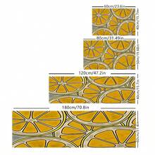 1pc Kitchen Mat Floor Pad Anti-Oil, Waterproof, Non-Slip, Easy-To-Clean, Absorbent, Ideal For Entrance Door, Bathroom, Household Use - Orange - View 6