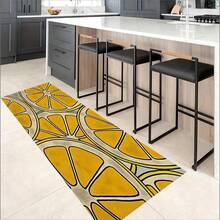 1pc Kitchen Mat Floor Pad Anti-Oil, Waterproof, Non-Slip, Easy-To-Clean, Absorbent, Ideal For Entrance Door, Bathroom, Household Use - Orange - View 1