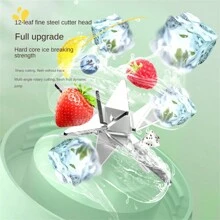 500ml USB Rechargeable Portable Juicer - Compact And Convenient Juice Maker For Home And Travel - Green - View 2