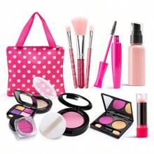 11 件仿真女孩化妆套装，无粉、无色彩，非常适合角色扮演、装扮、角色扮演、生日礼物