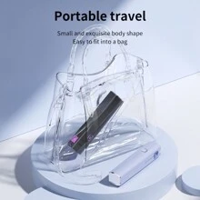 Professional Usb Rechargeable Straightening & Curling Iron, Hair Styling Tool With Quick Heating And Cordless Features Hair Straightening Comb Brush - Black - View 5