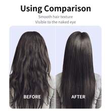 Professional Usb Rechargeable Straightening & Curling Iron, Hair Styling Tool With Quick Heating And Cordless Features Hair Straightening Comb Brush - Black - View 4