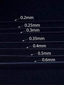4 Rolls Firm Non-Stretch White Transparent Crystal Cord For Beading, 0.2mm 0.3mm 0.4mm And 0.5mm
