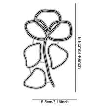 1入組花卉植物組合,26種款式,碳鋼金屬浮雕紙張切割模具,清新風格,diy相簿剪貼裝飾浮雕工具 - 銀色R - 查看 2