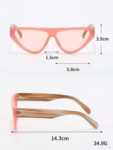 1 件女士时尚飞行员时尚眼镜，休闲简约户外度假眼镜 - 彩色 - 查看 2