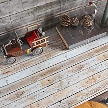 一卷5m北歐仿藍木紋宿舍直播背景牆酒吧廚房家具裝潢防潮防水防污便條自黏壁紙 - 淺藍色 - 查看 5