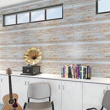 一卷5m北歐仿藍木紋宿舍直播背景牆酒吧廚房家具裝潢防潮防水防污便條自黏壁紙 - 淺藍色 - 查看 3