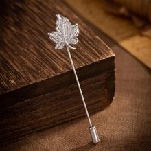 1個商務風蜜蜂和小楓葉裝飾胸針,適合男女日常佩戴 - 楓葉金黃色 - 查看 12