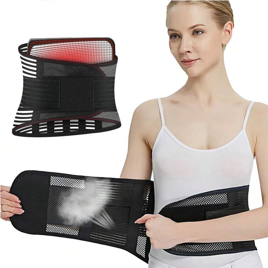 1pc Back Braces For Lower Back With 5 Stays, Breathable Back Support Belt For Men/Women For Work , Anti-Skid Lumbar Support Belt With Mesh