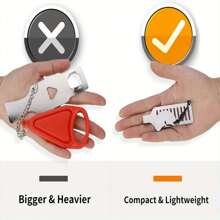 1pc Portable Door Lock Blocker For Hotel & Home Use Without Drilling, Metal Security Door Lock - Silver Steel Color - View 4