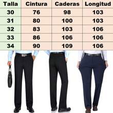 Pantalón De Vestir Casual Con Bolsillos - Azul Marino - Ver 4