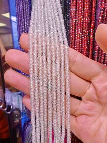 1條組160顆2*3mm超閃耀的人造鑽石珠子,鑽石切割表面diy首飾配件半成品 - 2*3mm - 查看 2