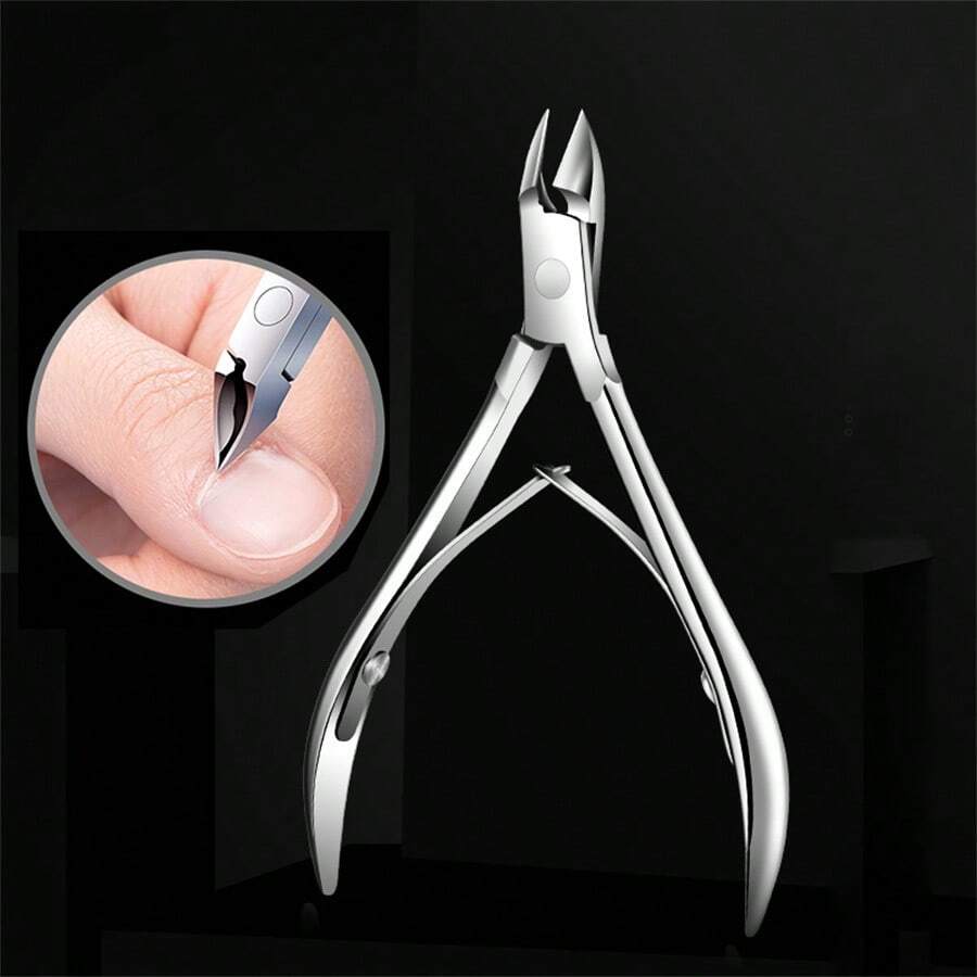 Stainless Steel Cuticle Nippers For Precise And Comfortable Nail And Pedicure Cutting Silver Steel Cuticle Nipper Nail Tools Manicure And Pedicure Kit Nail Art Design - Silver - View 1