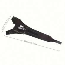 1pair Outdoor Fishing, Camping, Hiking Glow In The Dark Half Finger Gloves - Black - View 2