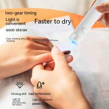 全新美甲燈,手持式led Uv美甲烘乾器,便攜式電池供電的迷你美甲燈,用於凝膠美甲,凝膠x燈,快速固化燈,led美甲燈,迷你美甲烘乾器,凝膠指甲油,指甲膠,凝膠usb手電筒家用diy美甲工具,最佳女孩禮物 - 白色 - 查看 3