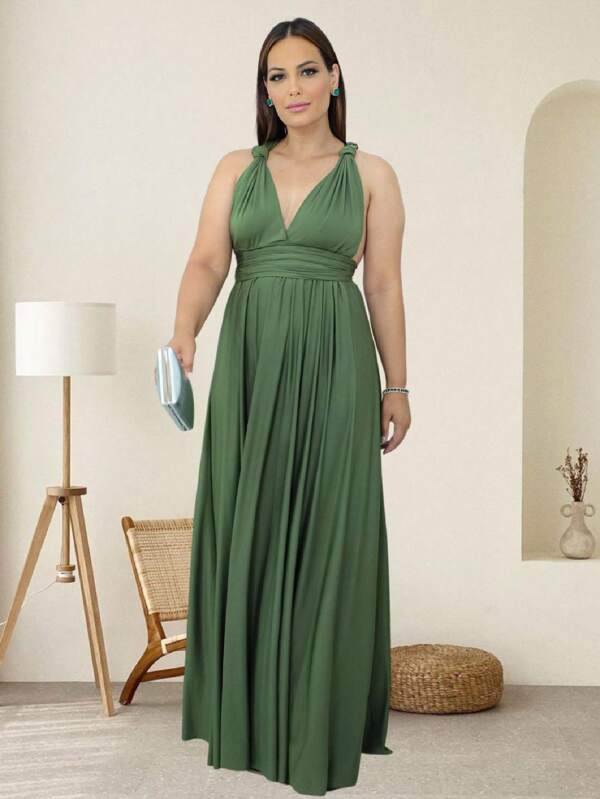 Vestido Longo Feminino / Multiformas Infinity / Madrinha Noivado Casamento / Festas e Eventos / Elegante Glamour / R&J Modas Confecções