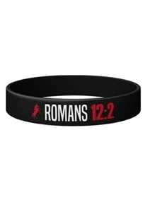 信仰標誌手鍊,具有符號的經文矽膠手帶 - 黑色 - 查看 6