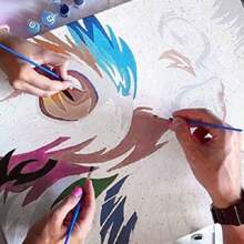 1 Pieza Pintura Al Óleo Digital Con Patrón Aleatorio, Una Imagen Enviada Al Azar - Multicolor - Ver 4