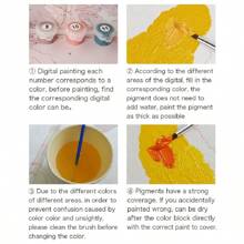 1 Pieza Pintura Al Óleo Digital Con Patrón Aleatorio, Una Imagen Enviada Al Azar - Multicolor - Ver 3