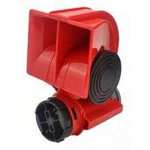 Claxon Corneta Bocina Tono Tren Uso Rudo Súper Potente,Bocina electrica de aire claxón sonido dual 150DB para coche camion 12V - Rojo - Ver 1