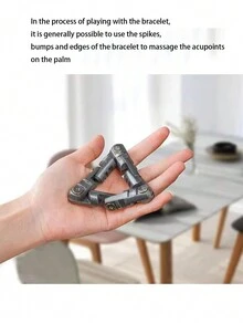 New Alloy Infinity Flip Massage Hand Chain Fingertip Decompression Toy - Silver - View 8